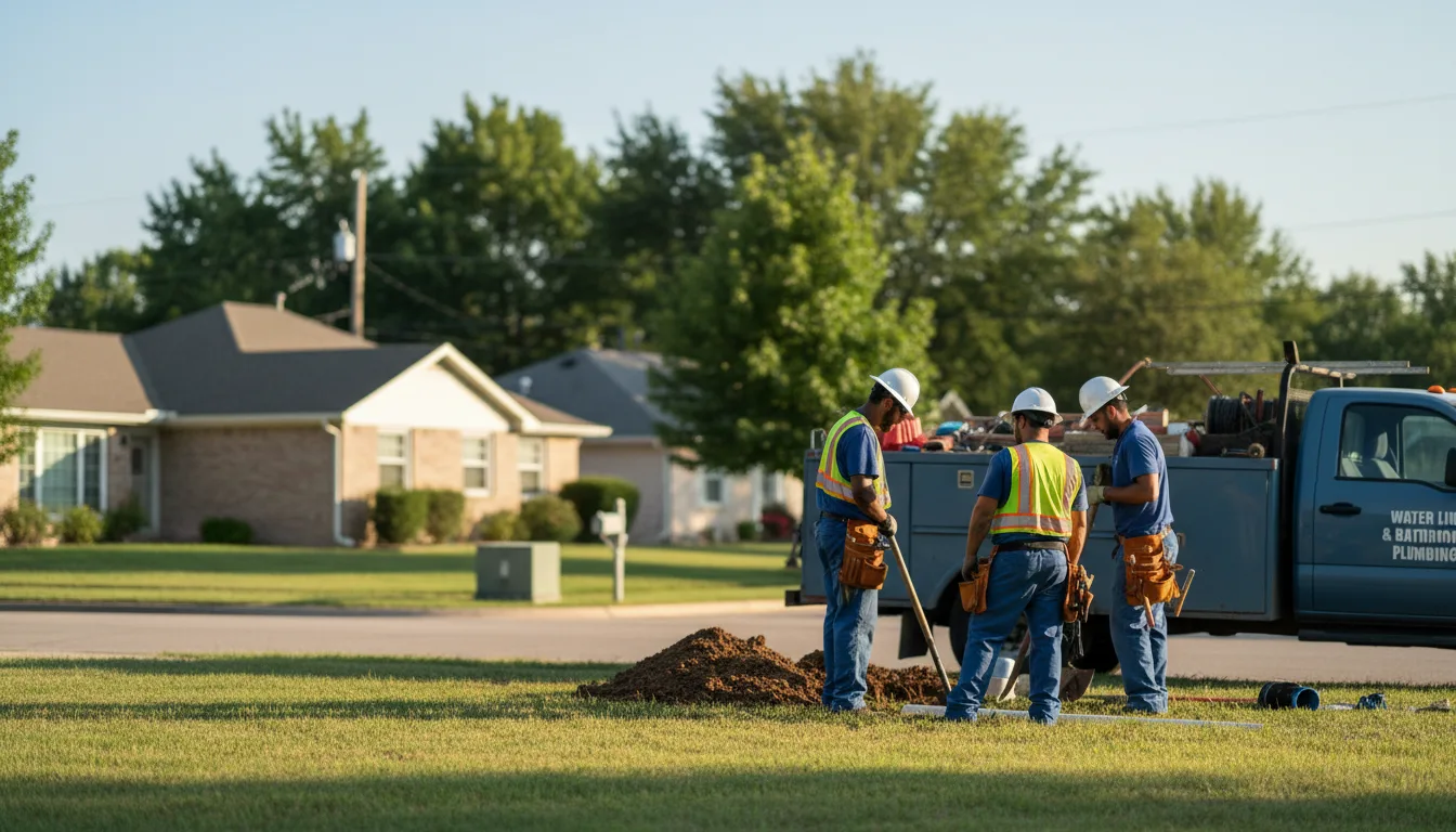 Residential water line and bathroom plumbing service in Jerusalem, OH